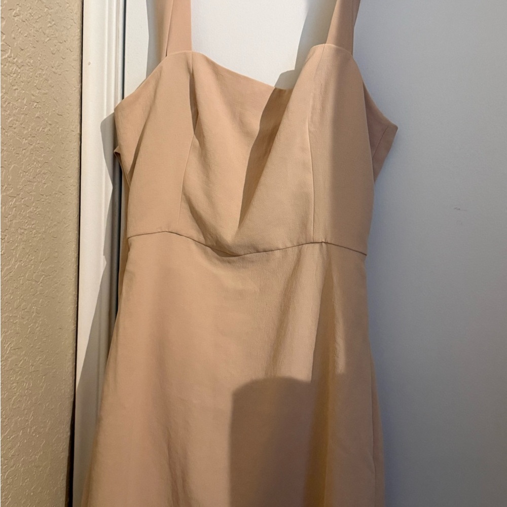 Classic Sleeveless Nude Beige Dress